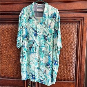 Tommy Bahama Men's Tropical Blue Leaf Shirt